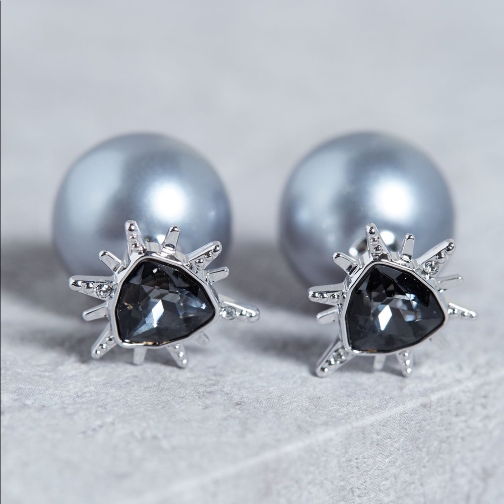 Swarovski Edgy Pearl/crystal multi purpose earring